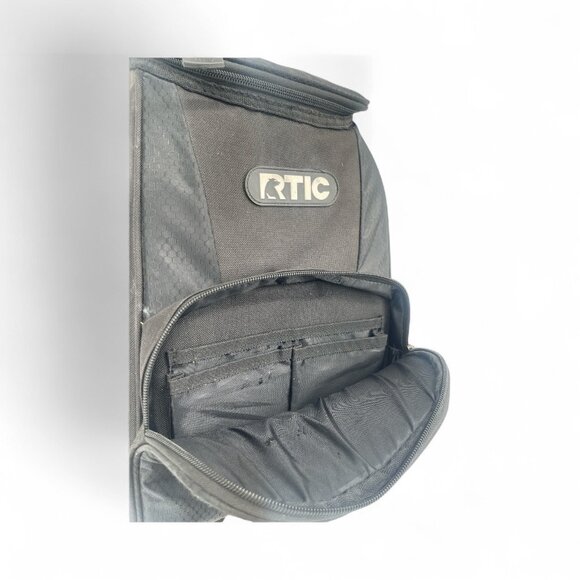 RTIC 15 Can Lightweight Backpack Insulated Cooler, 10 Qt, Storage Pockets, Black - Picture 2 of 6